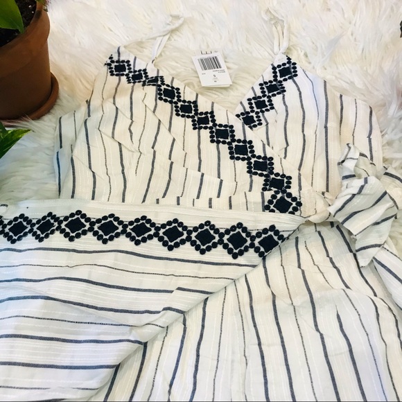 New🌿I Space Spag Straps Wraparound v frt Stripe - Picture 5 of 8